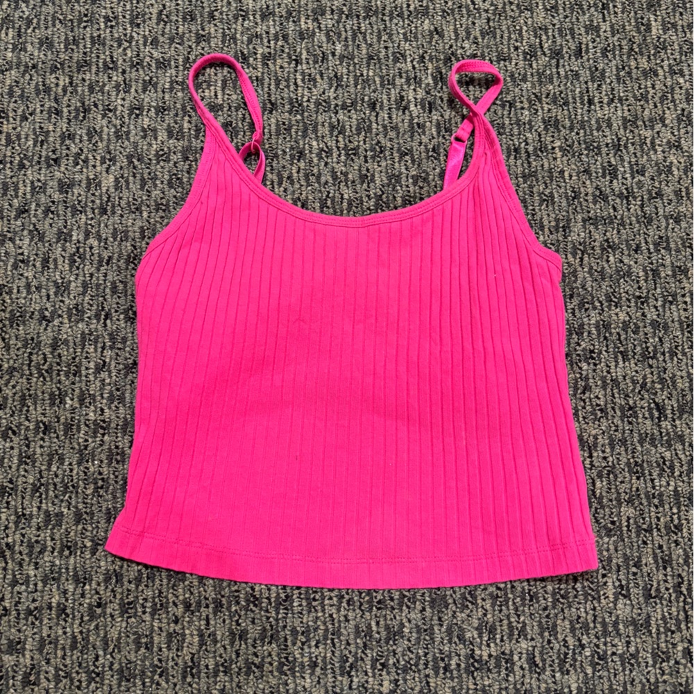 Pink Ribbed Women's Top